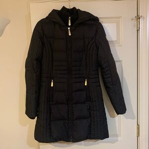 Vince Camuto Black Hooded Winter Coat sz M